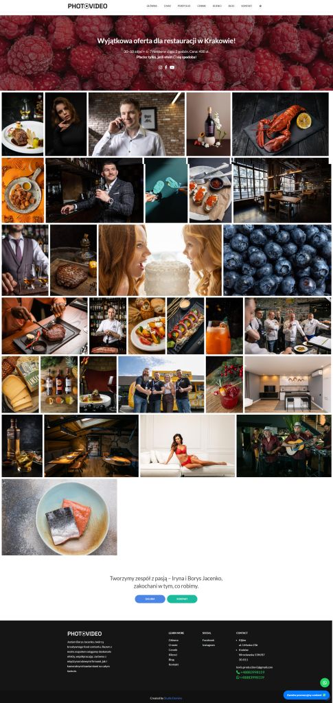 Główna - PhotoVideo - Studio foto i wideo dla biznesu. (Сайт створений на AVE CMS.)